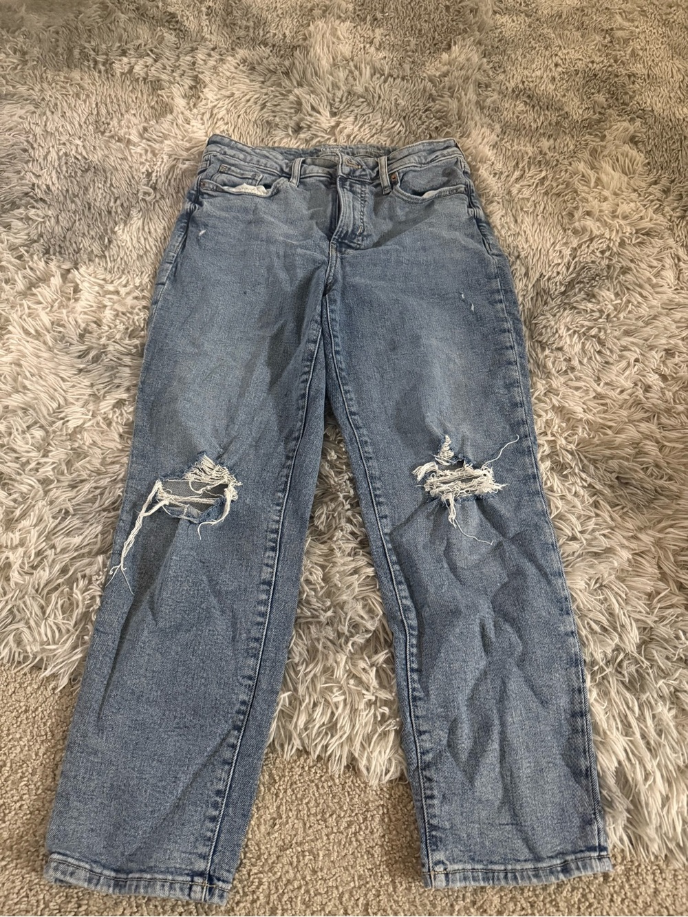 Old Navy Light Blue Ripped Boyfriend Jeans